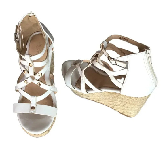 Refresh women's sandals White Wedges Sz 7 - Picture 3 of 13